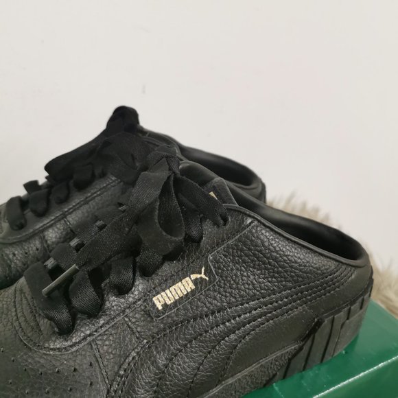 Puma Cali Mules Black / Gold - Picture 2 of 7